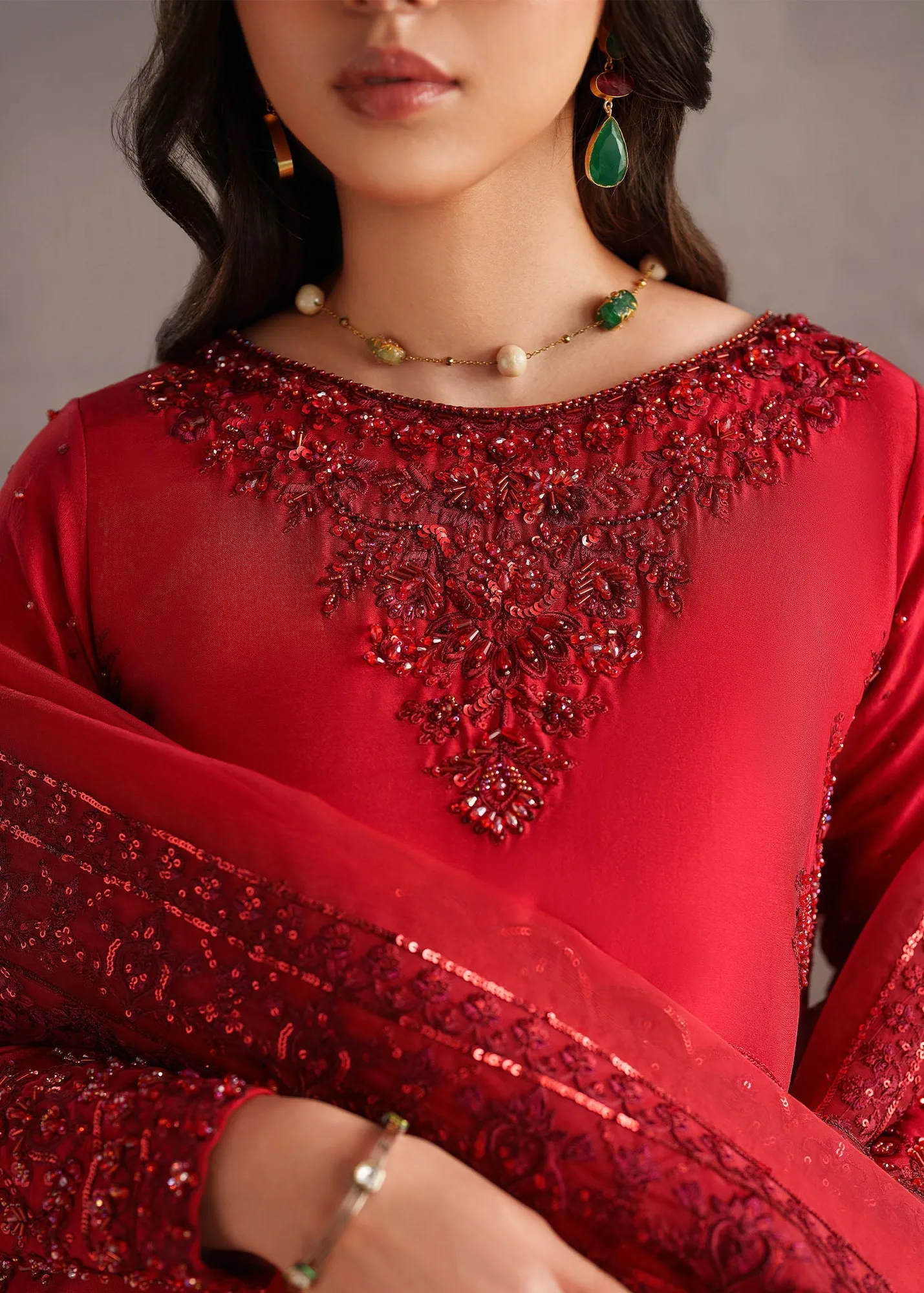 Red Organza – view 4 – Poshaq