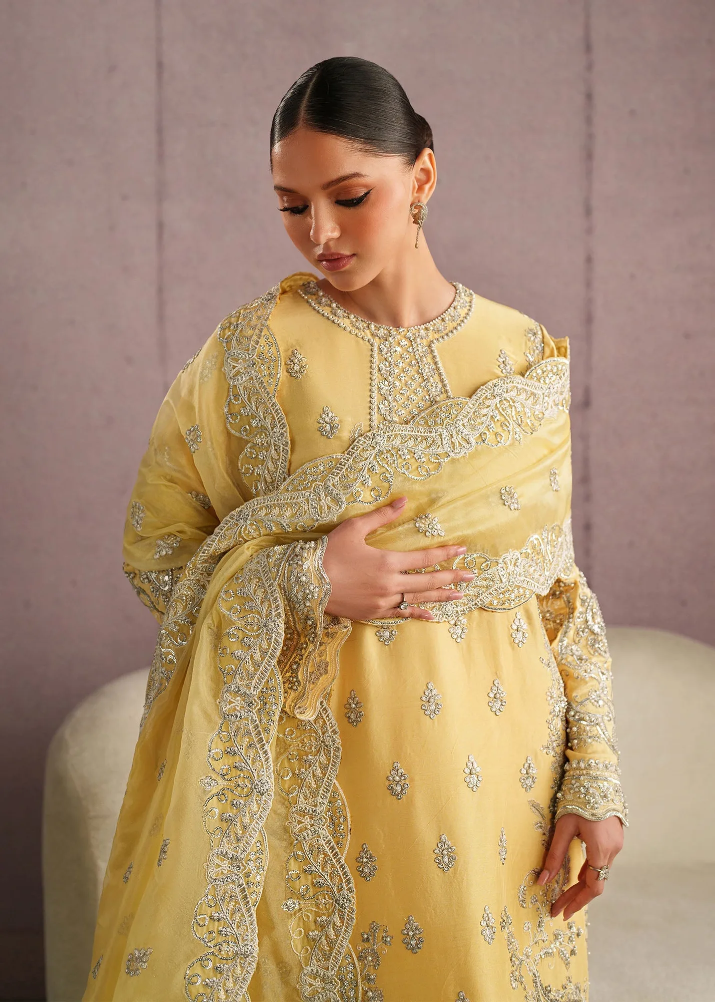 Yellow Organza – view 2 – Poshaq