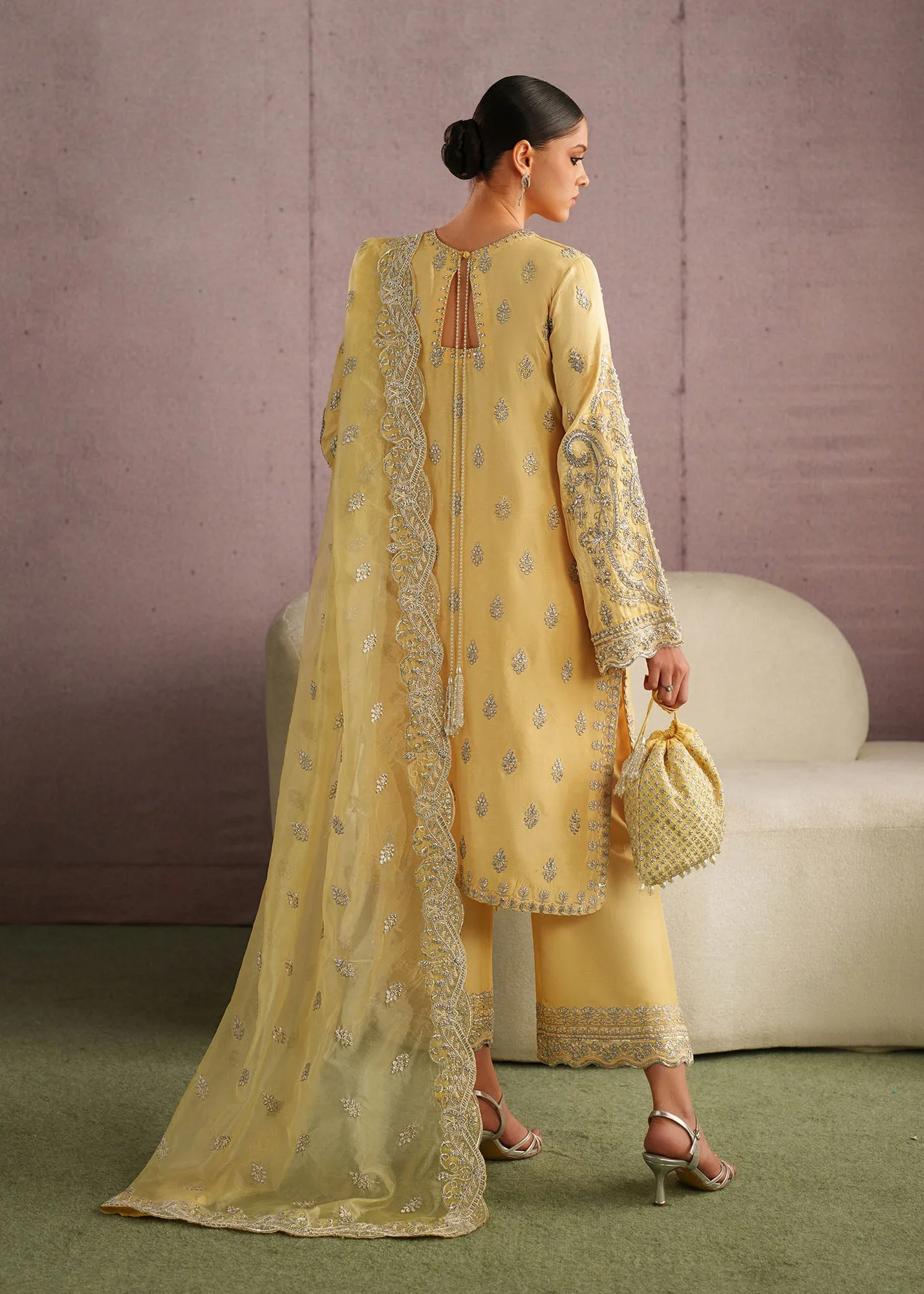 Yellow Organza – view 3 – Poshaq