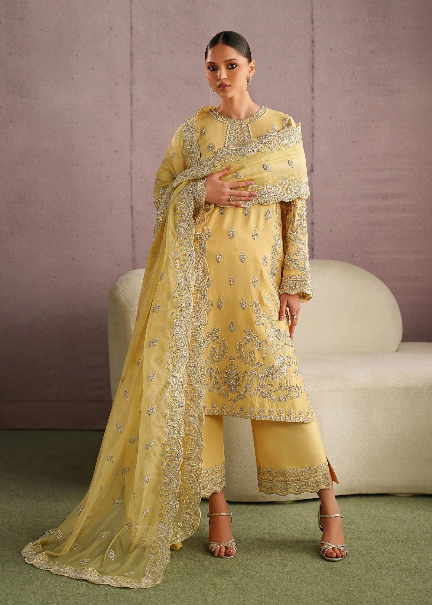 Yellow Organza – view 5 – Poshaq