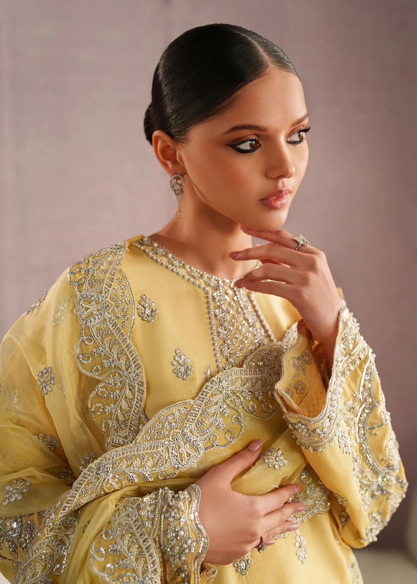 Yellow Organza – view 6 – Poshaq