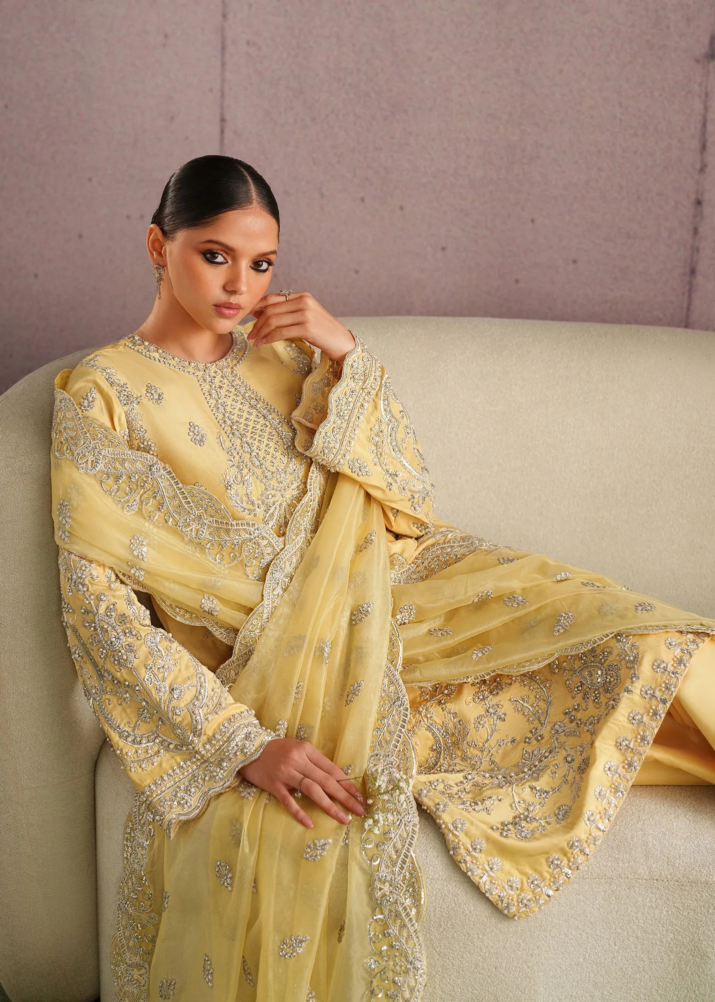 Yellow Organza – view 7 – Poshaq