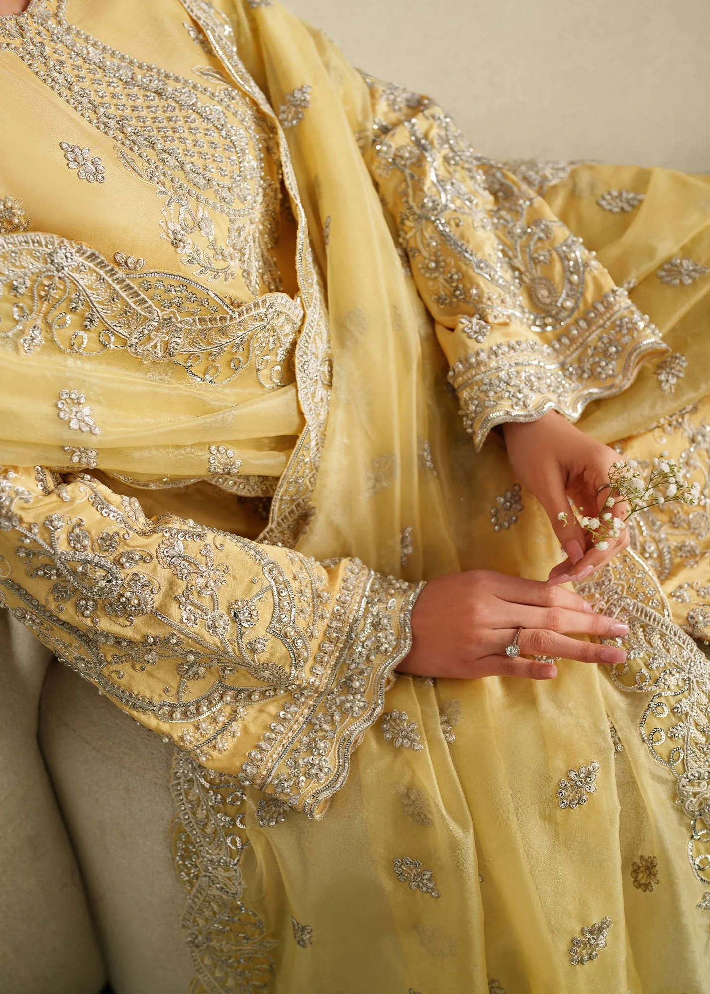 Yellow Organza – view 8 – Poshaq