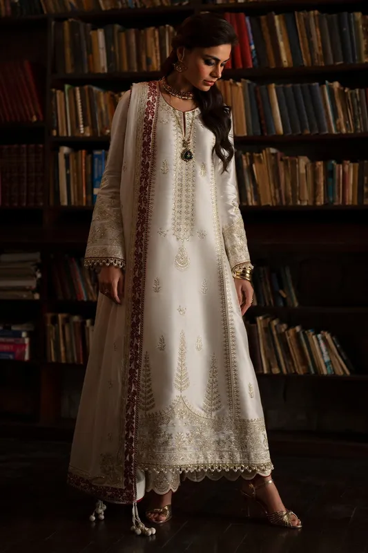 silk Formals White Chiffon – view 1 – Poshaq