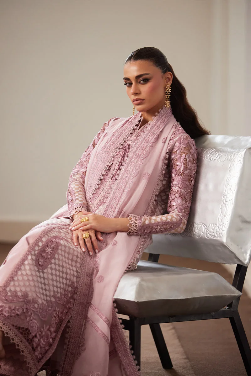 Depalpur Lawn 26 Pink Organza – view 5 – Poshaq