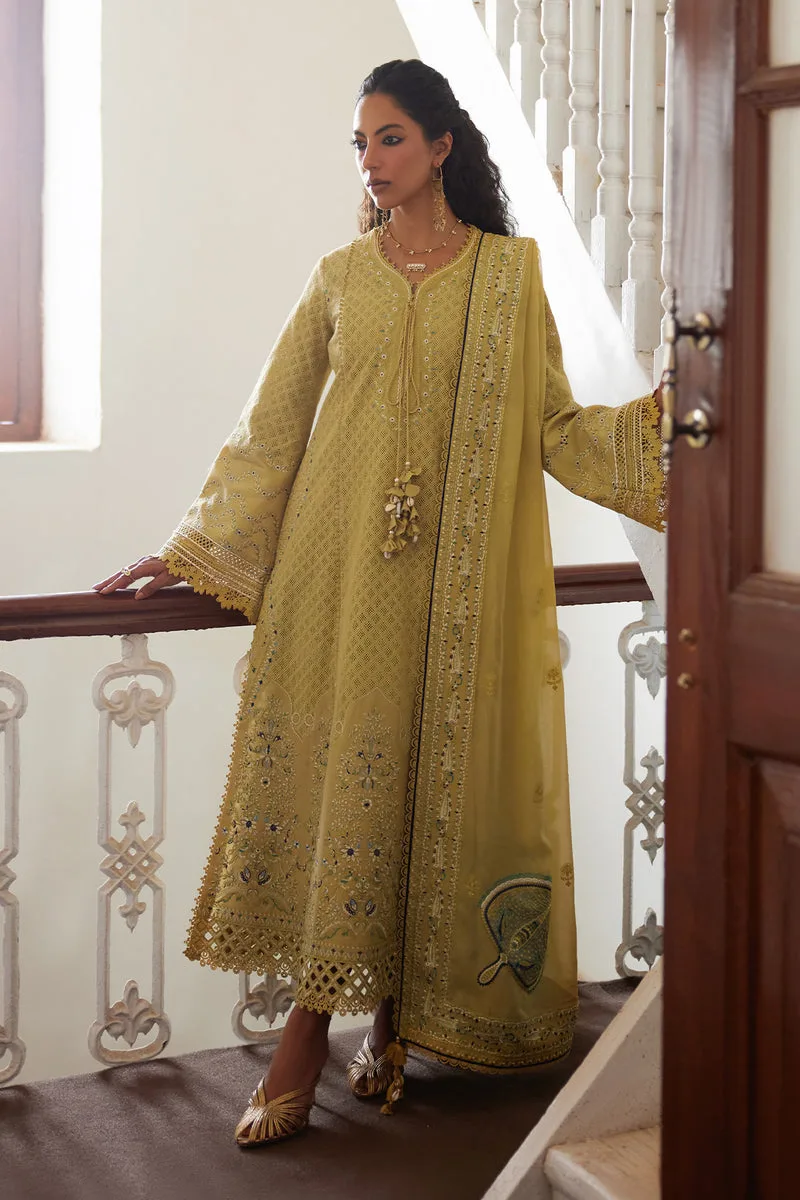 Depalpur Lawn 26 Yellow Jacquard – view 2 – Poshaq