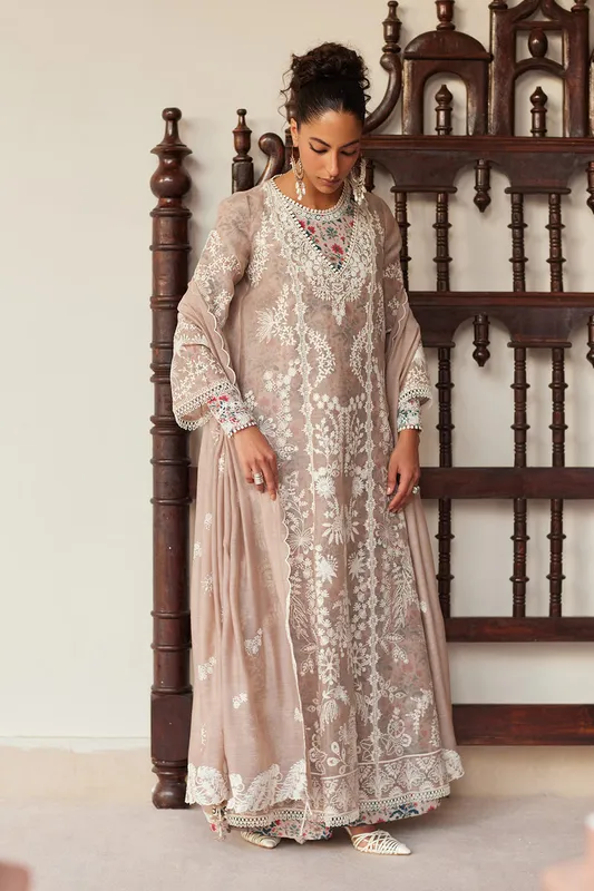 Depalpur Lawn 26 Beige Lawn – view 1 – Poshaq