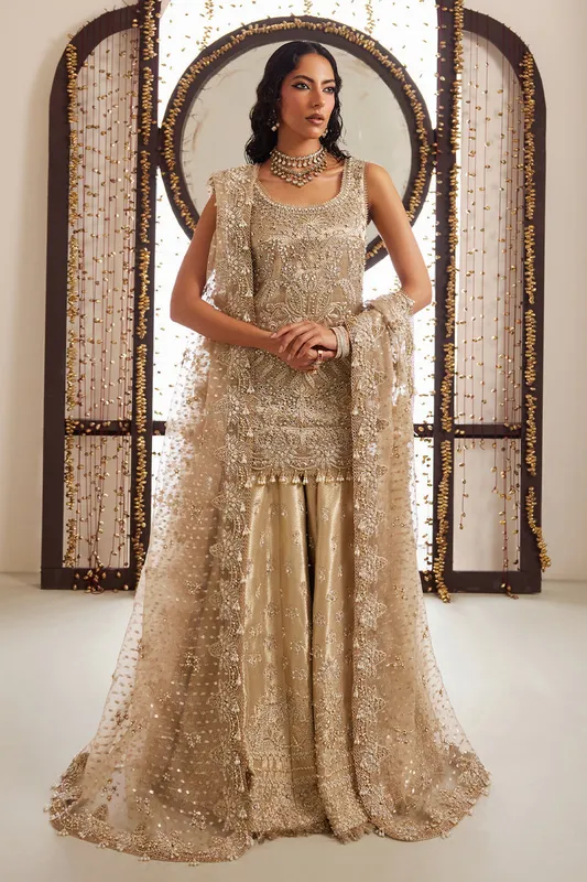 Lolita Bridals Gold Organza – view 1 – Poshaq