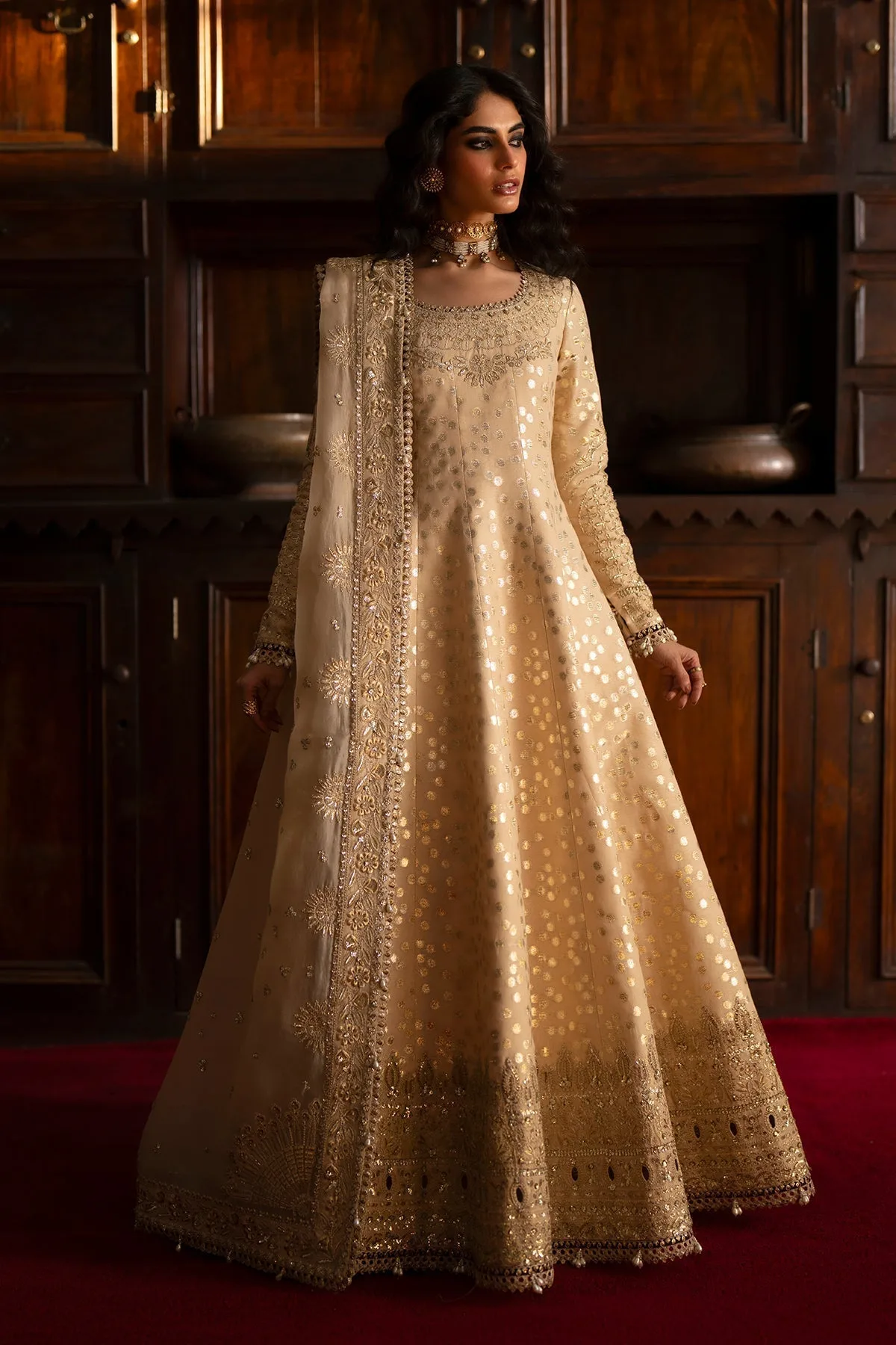 silk Formals Beige Organza – view 2 – Poshaq