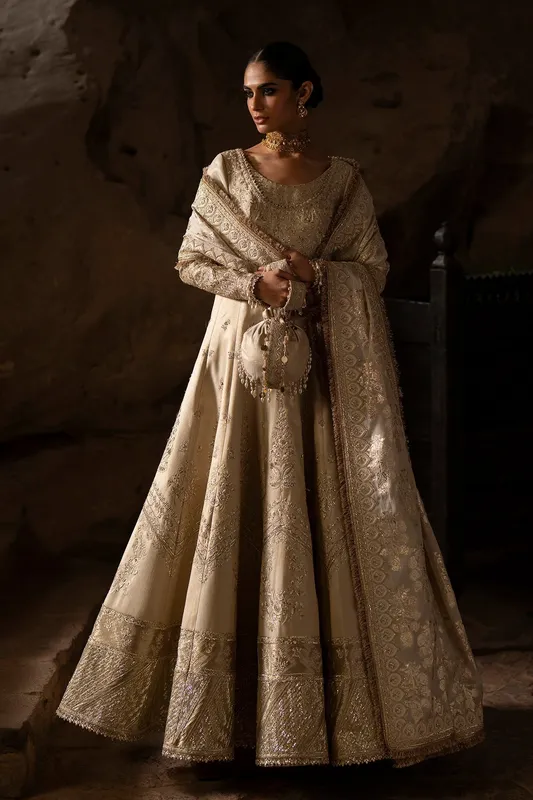 silk Formals Beige Raw Silk – view 1 – Poshaq