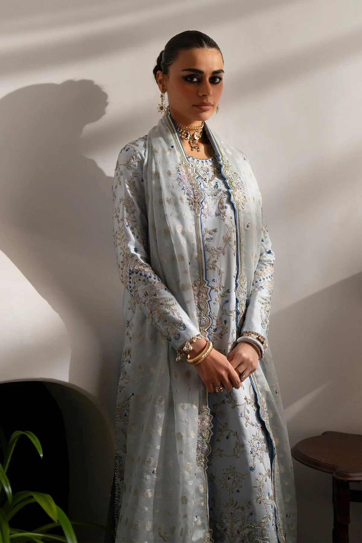 silk Formals Sky Blue Silk – view 3 – Poshaq