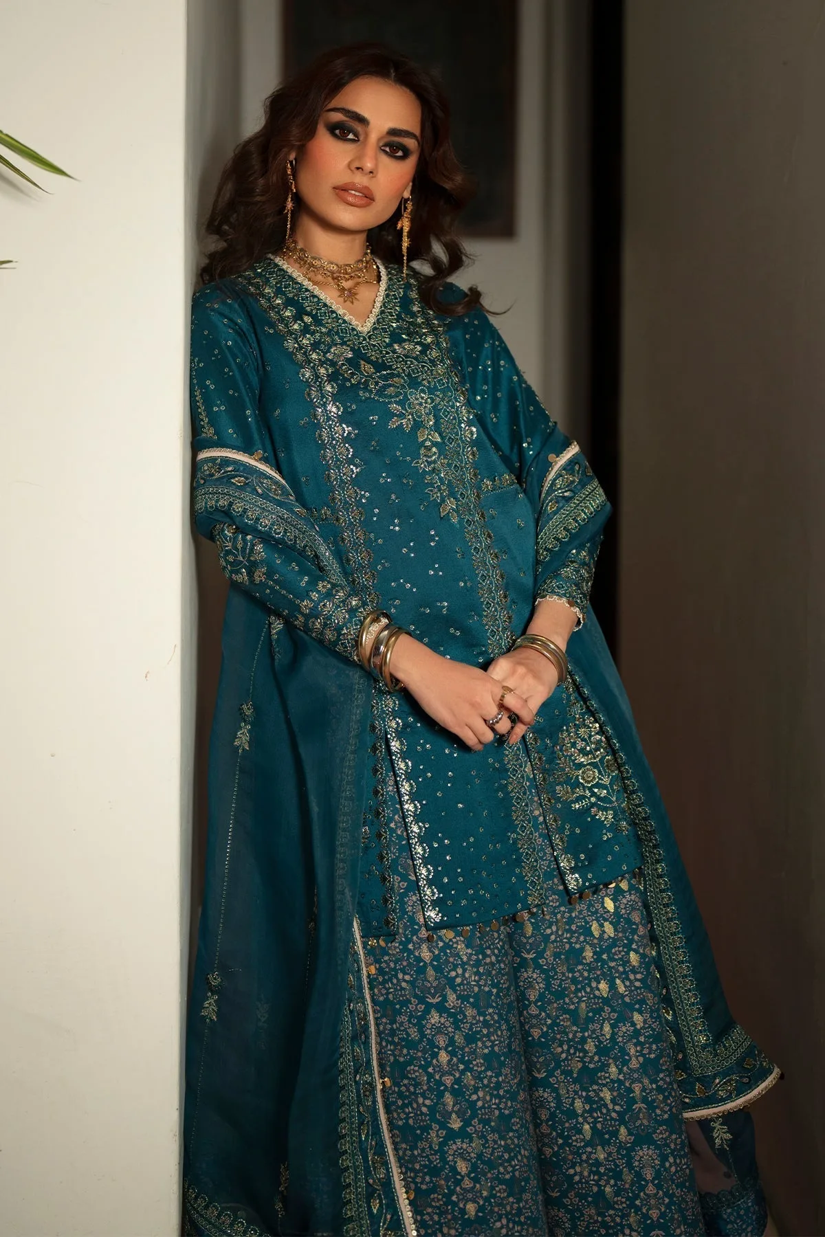silk Formals Teal Organza – view 7 – Poshaq