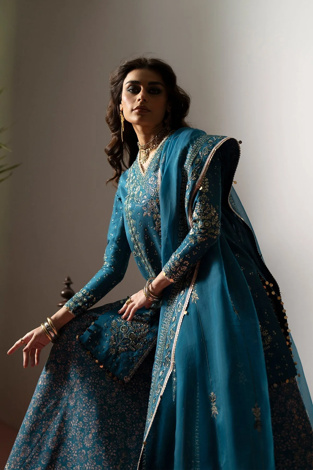 silk Formals Teal Organza – view 8 – Poshaq