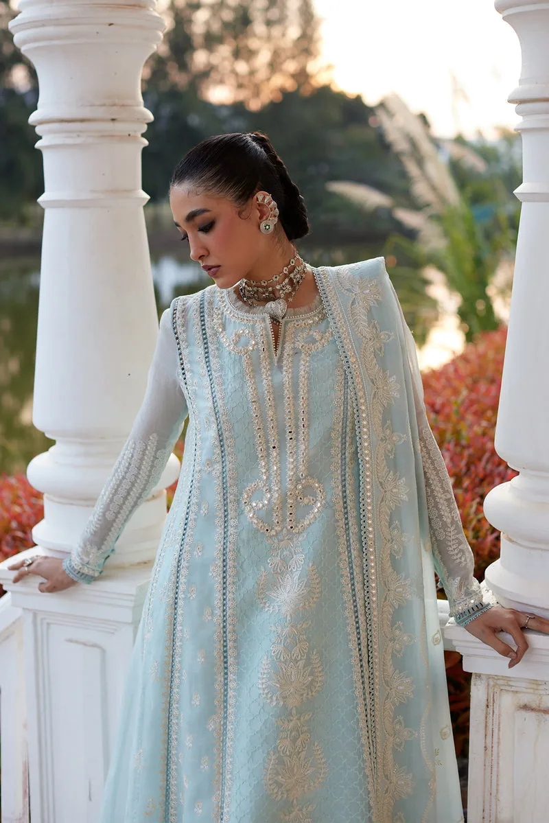 Summer Eid Pret 26 Sky Blue Cotton – view 3 – Poshaq