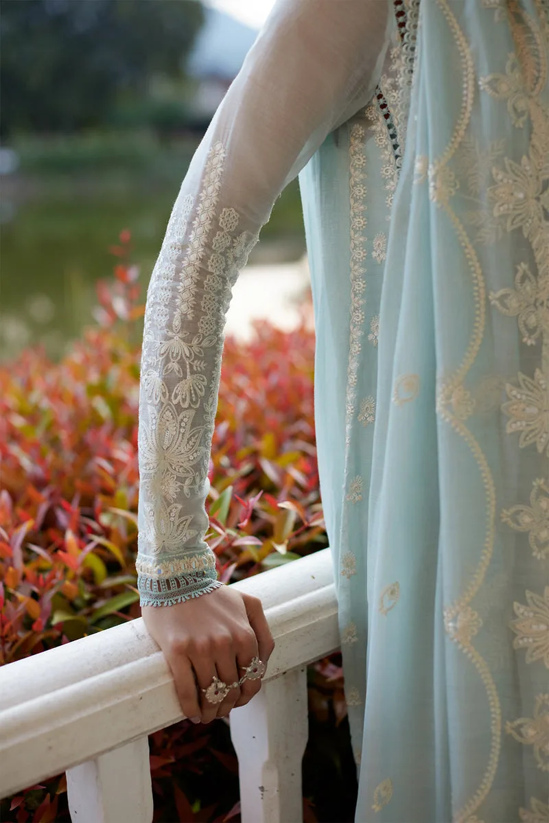 Summer Eid Pret 26 Sky Blue Cotton – view 4 – Poshaq