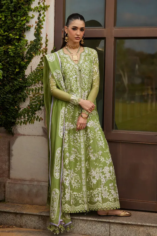 Summer Eid Pret 26 Green Cotton – view 1 – Poshaq