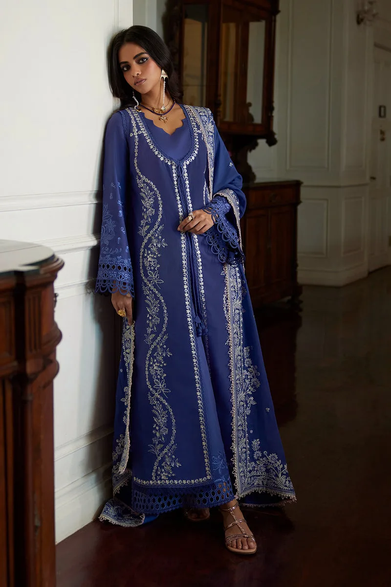 Summer Eid Pret 26 Blue Chiffon – view 2 – Poshaq