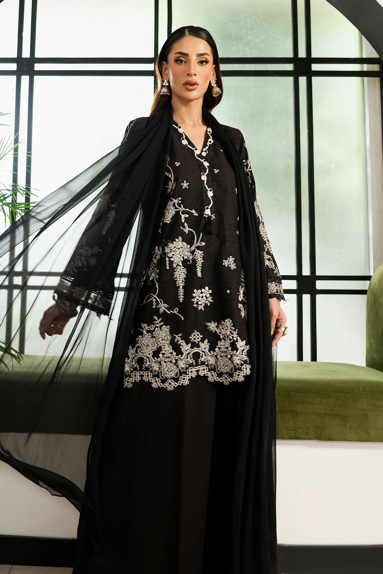 Black Chiffon – view 7 – Poshaq