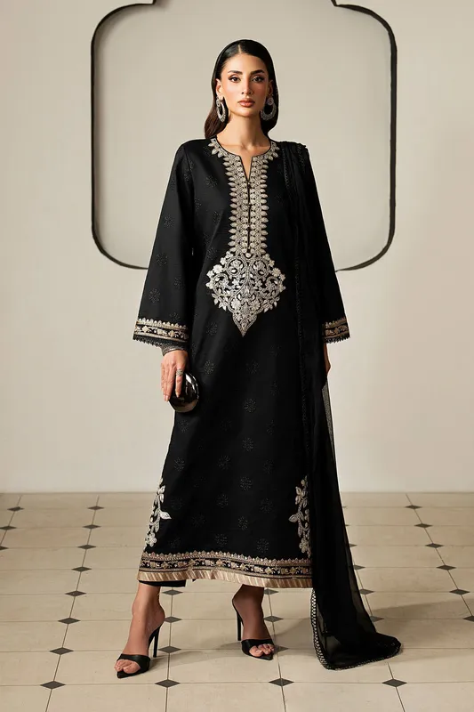 Black Chiffon – view 1 – Poshaq
