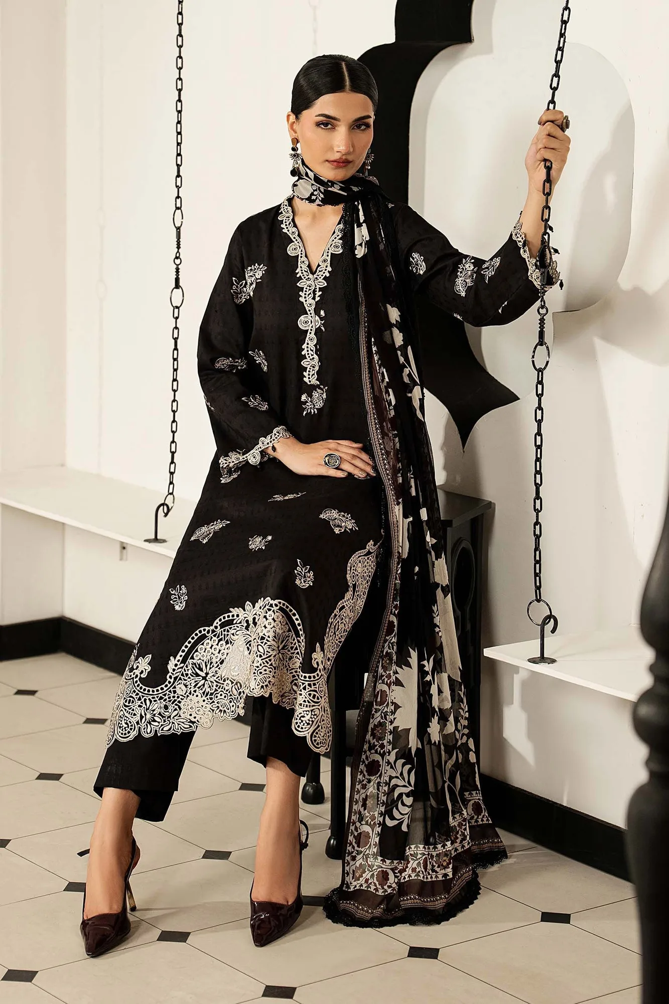 Black Chiffon – view 6 – Poshaq