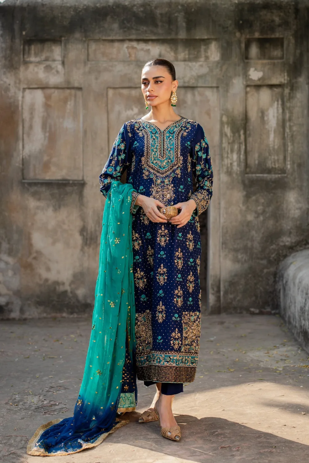 Blue Chiffon – view 1 – Poshaq
