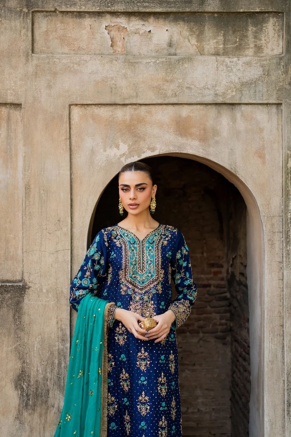 Blue Chiffon – view 2 – Poshaq