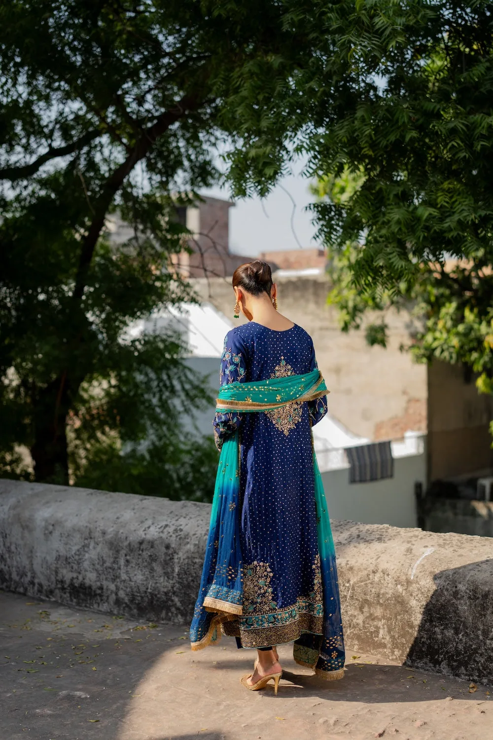 Blue Chiffon – view 3 – Poshaq