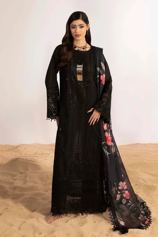 Adans Libas Adans Masakali Black Organza – view 1 – Poshaq