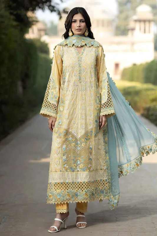 Adans Libas Adans Tradition Lemon Yellow Chiffon – view 1 – Poshaq