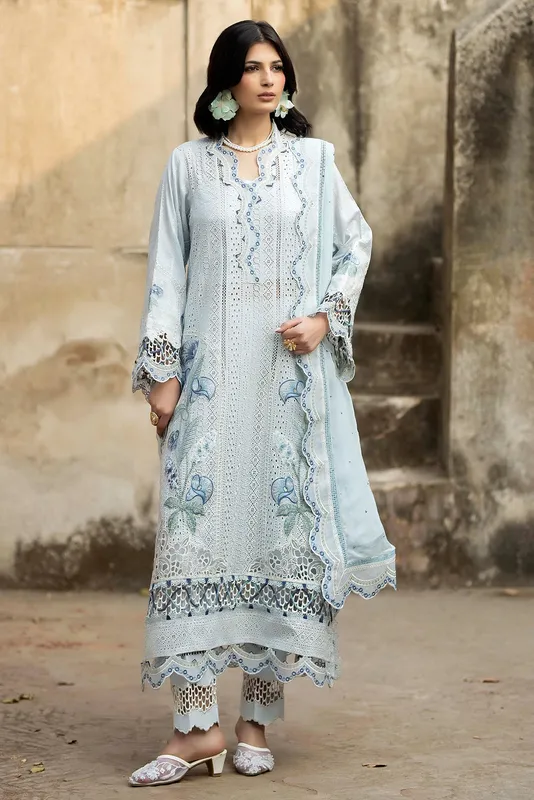 Adans Libas Adans Tradition Ice Blue Chiffon – view 1 – Poshaq