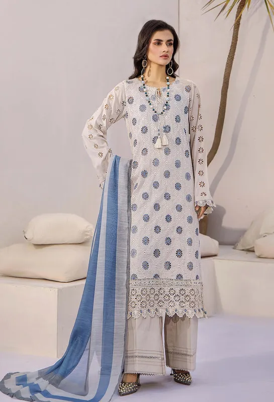Adans Libas Alora 25 Off White Cotton – view 1 – Poshaq