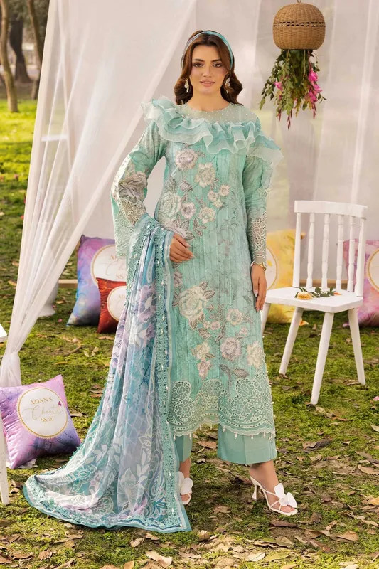 Adans Libas Chantelle 26 Pastel Blue Cotton – view 1 – Poshaq
