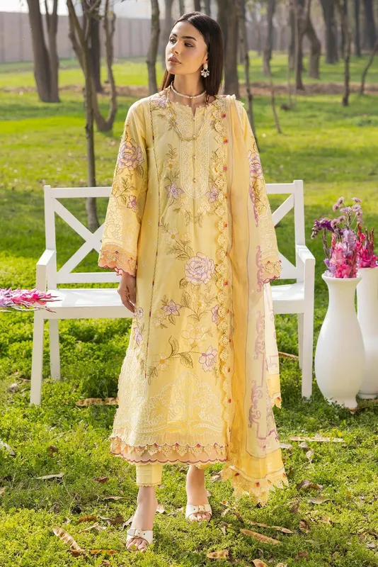 Adans Libas Gardenia 26 Yellow Chiffon – view 1 – Poshaq