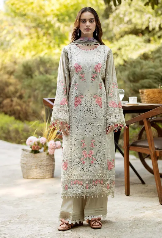 Adans Libas Gardenia Lawn 25 Ivory Cotton – view 1 – Poshaq