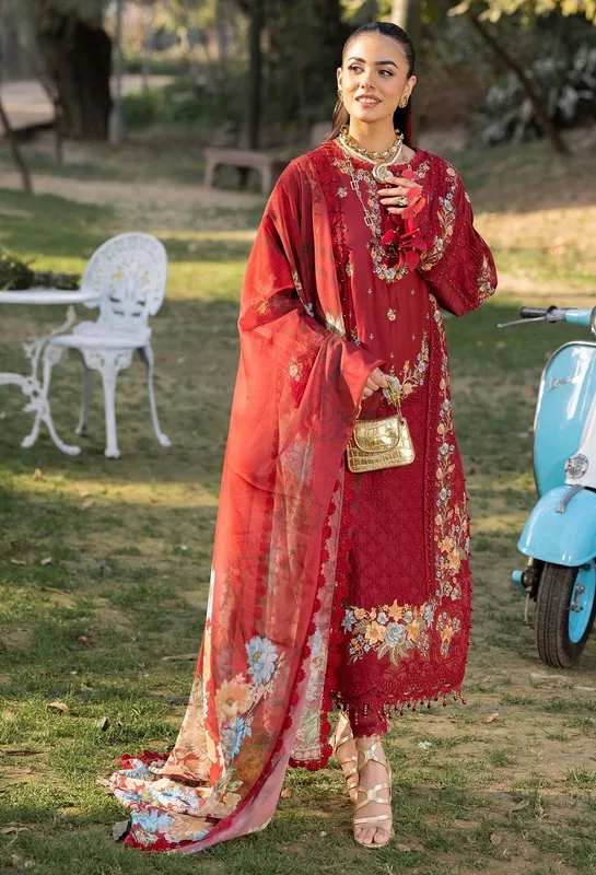Adans Libas Gul Rukh Lawn 25 Chiffon – view 1 – Poshaq