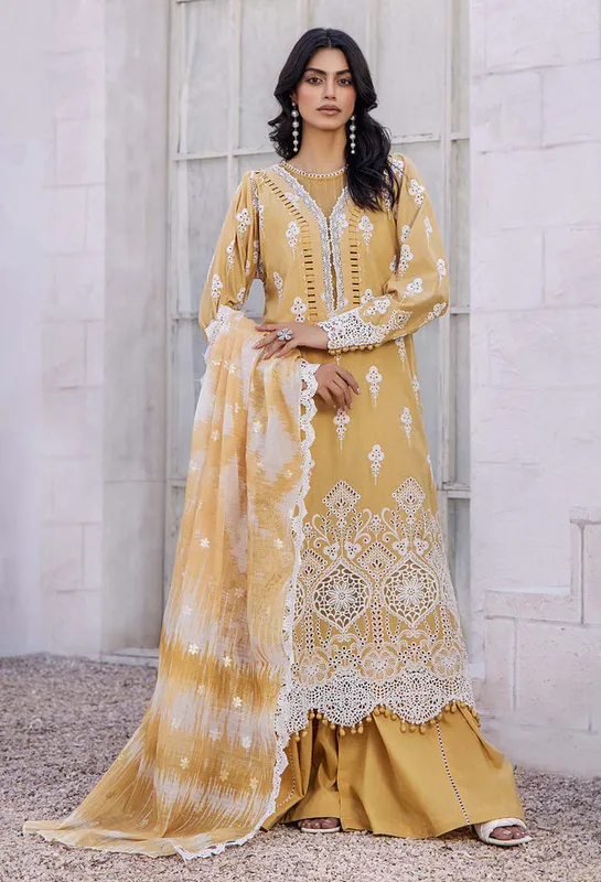 Adans Libas Lasserkari 25 Yellow Chiffon – view 1 – Poshaq