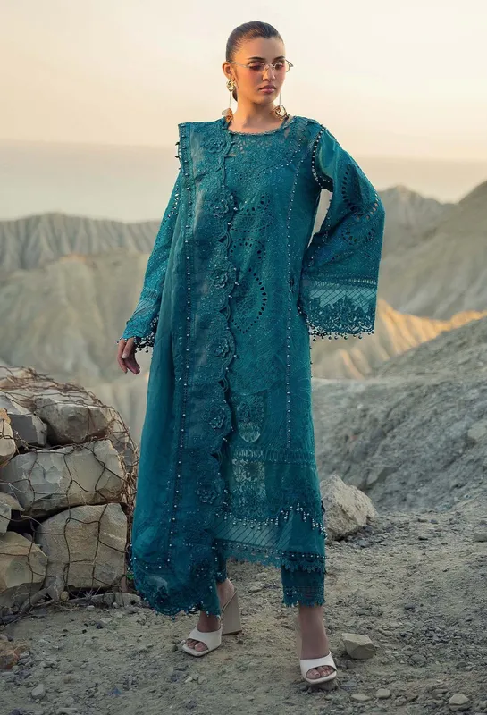 Adans Libas Summers Inspired SS25 Teal Chiffon – view 1 – Poshaq