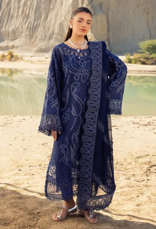 Adans Libas Summers Inspired SS25 Blue Chiffon – view 1 – Poshaq