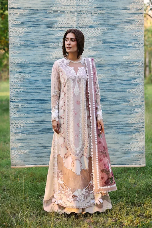 Afrozeh A Lawn 26 Ivory Lawn – view 1 – Poshaq