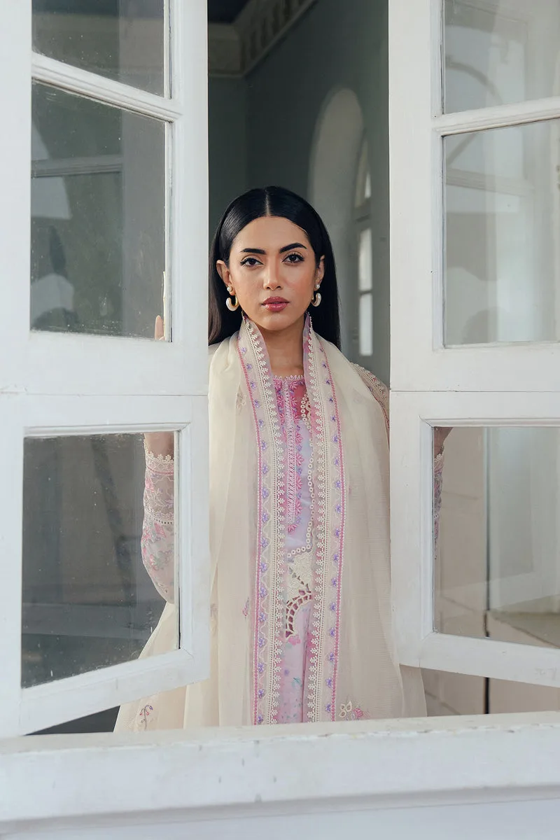 Afrozeh Day Break 26 Light Pink Organza – view 4 – Poshaq