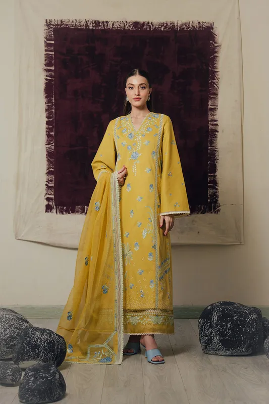 Afrozeh Day Break 26 Mustard Lawn – view 1 – Poshaq