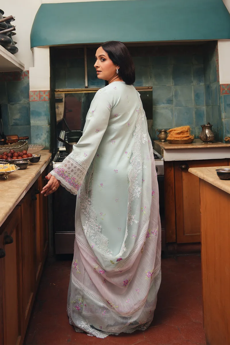 Afrozeh Sheer Khurma Eid Pret 26 Mint Lawn – view 2 – Poshaq
