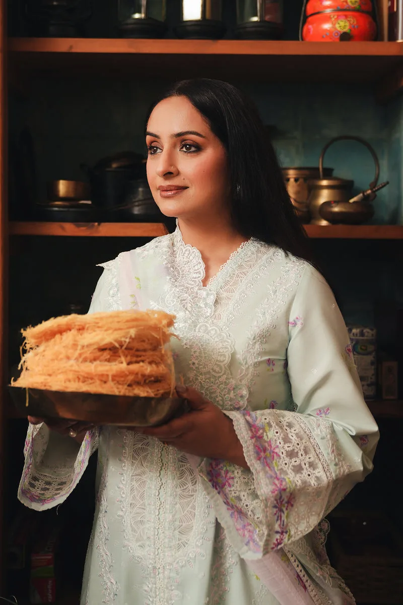 Afrozeh Sheer Khurma Eid Pret 26 Mint Lawn – view 4 – Poshaq
