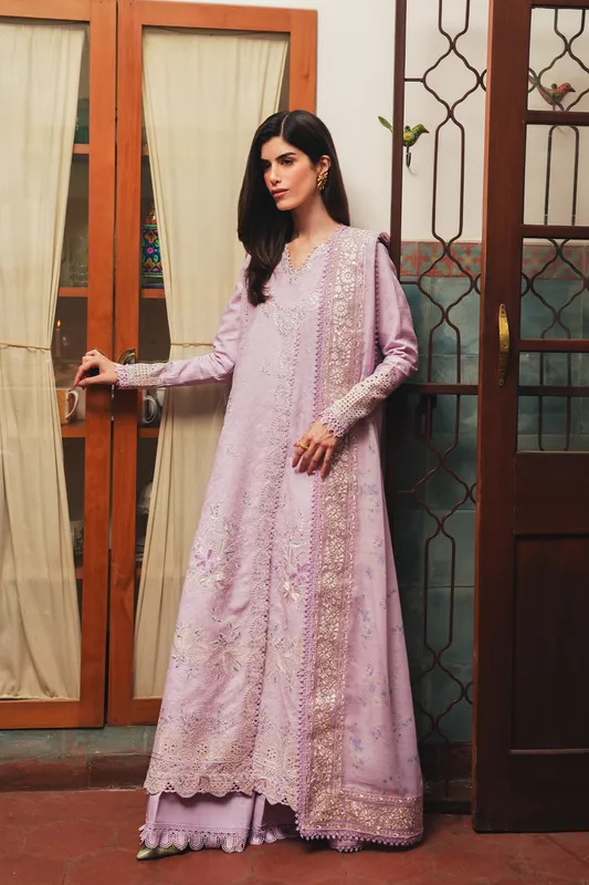 Afrozeh Sheer Khurma Eid Pret 26 Pink Lawn – view 1 – Poshaq
