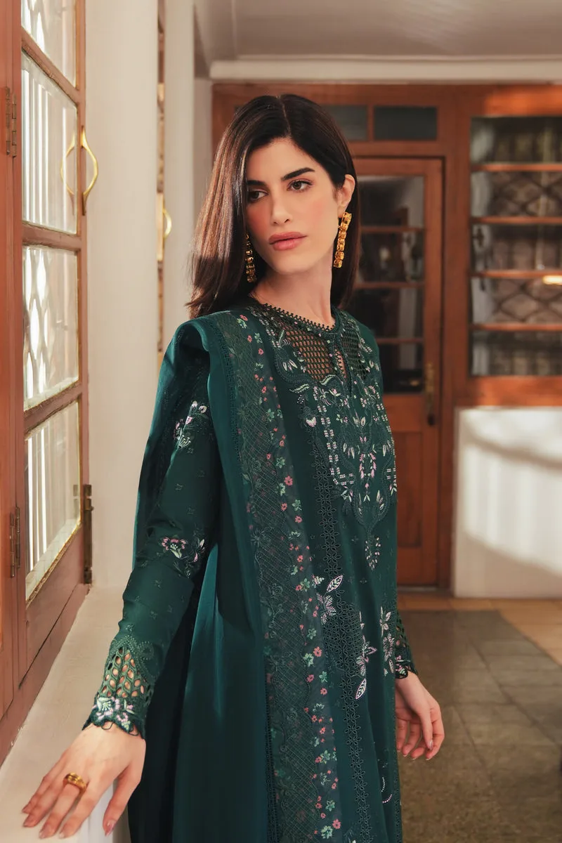 Afrozeh Sheer Khurma Eid Pret 26 Bottle Green Lawn – view 4 – Poshaq