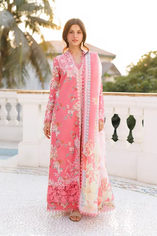 Afrozeh Summer Together 26 Candy Pink Lawn – view 1 – Poshaq