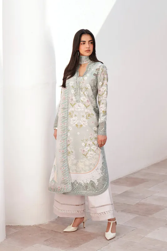 Afrozeh Sunspell 26 Mint Lawn – view 1 – Poshaq