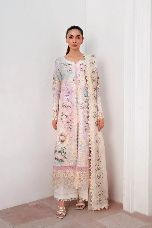 Afrozeh Sunspell 26 Blush Peach Lawn – view 1 – Poshaq