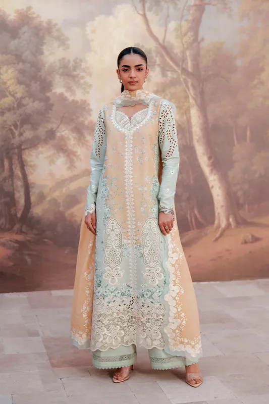 Afrozeh Sunspell 26 Ice Blue Lawn – view 1 – Poshaq