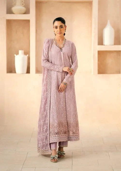 Elegant organza and lawn 3‑piece set with embroidered dupatta – view 1 – Poshaq